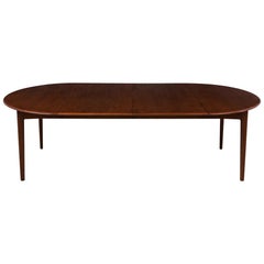 Extendable Lacquered Danish Modern Style Dinning Room Table