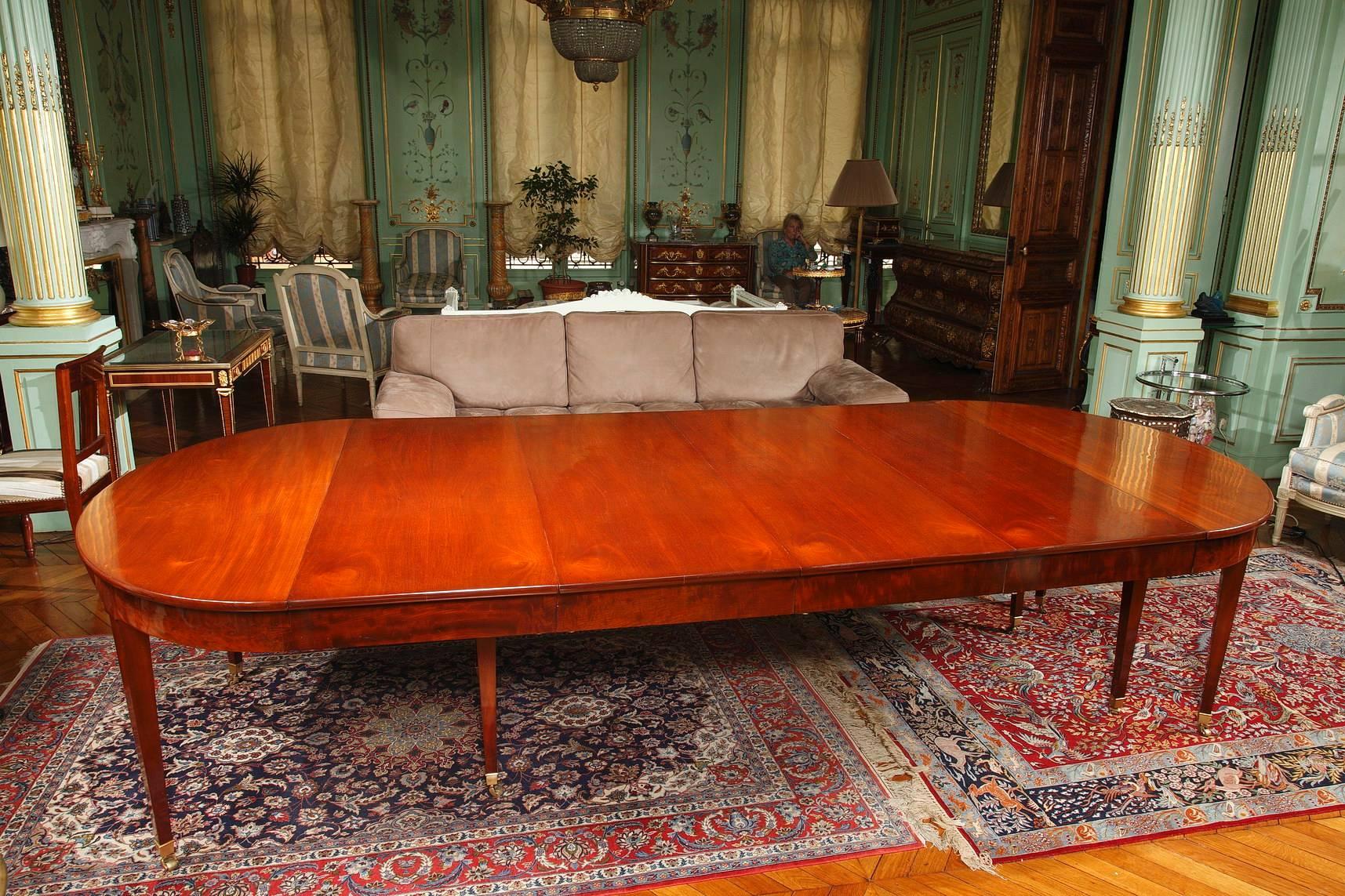Extendable Mahogany Dining Room Table, Directoire Period 1