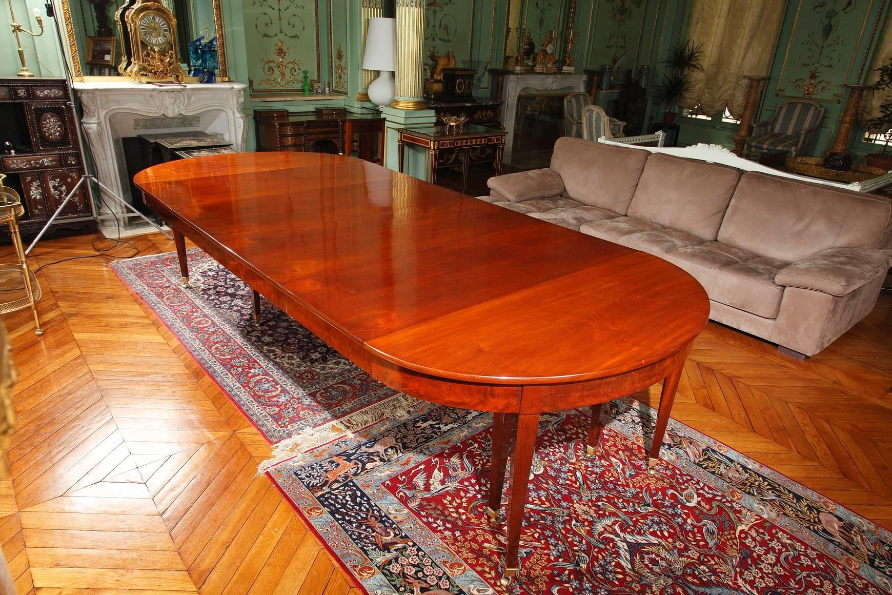 Extendable Mahogany Dining Room Table, Directoire Period 2