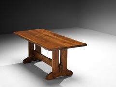 Extendable Mid-Century Dining Rustic Modern Table in Oak