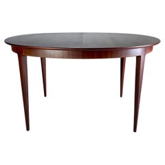 Ausziehbarer Mid-Century-Esstisch aus dunklem Holz, Vintage, 1960er Jahre