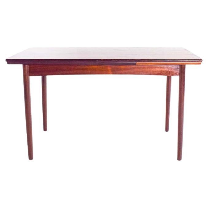 Table de salle à manger à rallonge mi-siècle moderne en bois de rose