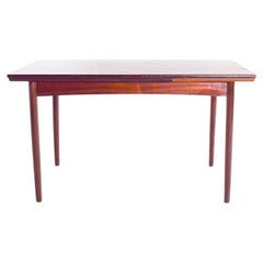 Table de salle à manger à rallonge mi-siècle moderne en bois de rose