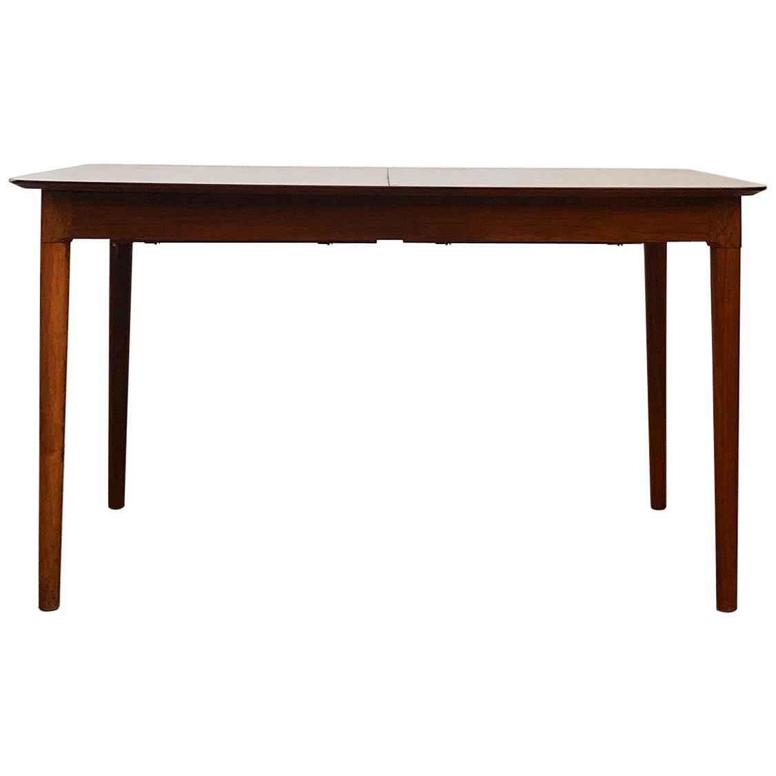 Extendable Midcentury Rosewood Dining Table with Fold-Out Leaves by Lübke For Sale