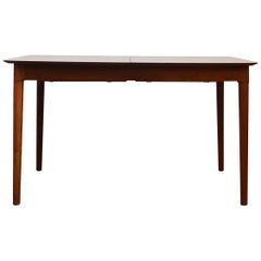 Extendable Midcentury Rosewood Dining Table with Fold-Out Leaves by Lübke