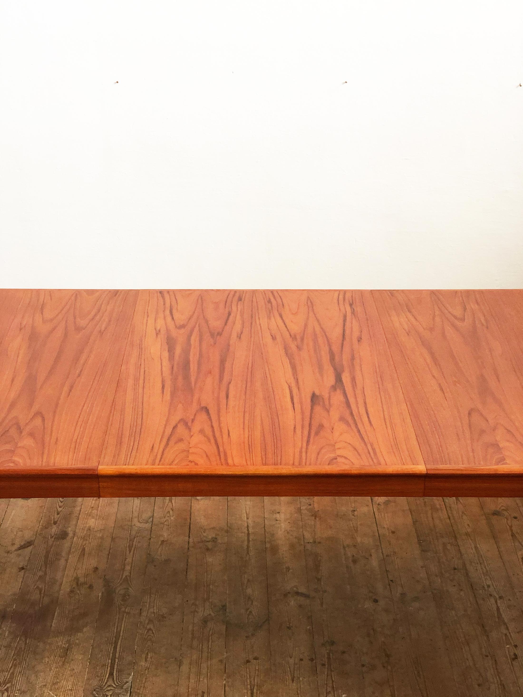 Extendable Midcentury Teak Dining Table by H.W. Klein for Bramin, Denmark 1