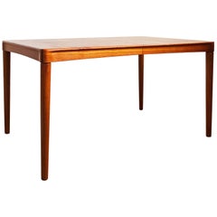 Extendable Midcentury Teak Dining Table by H.W. Klein for Bramin, Denmark