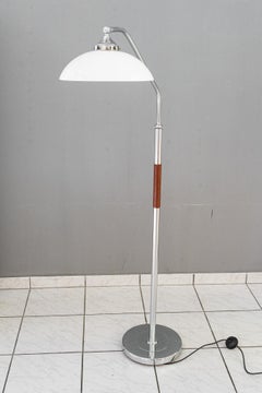 Ausziehbare vernickelte Art Deco Stehleuchte Wien um 1920er Jahre