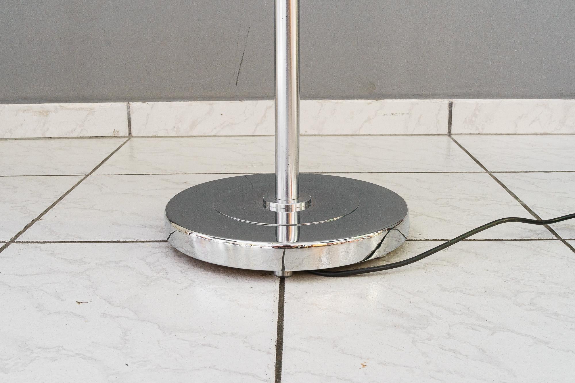 Plated Extendable nickel-plated art deco floor lamp vienna around 1920s For Sale