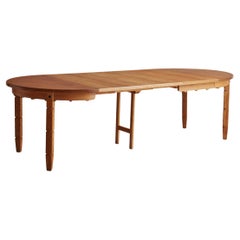 Used Extendable Oak Dining Table Attributed to Henning Kjærnulf, Denmark 1964