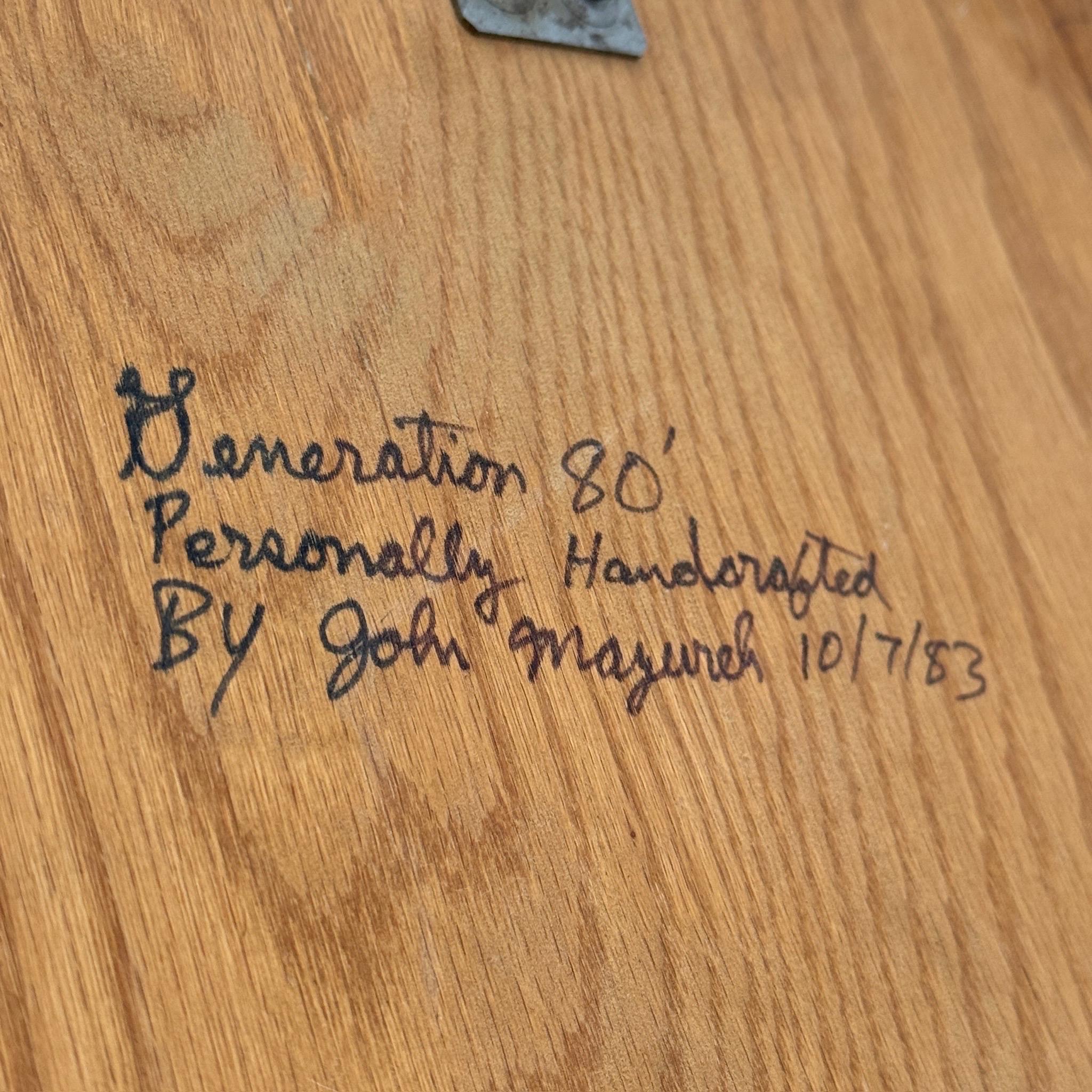 Extendable Oak Dining Table by Lou Hodges for Generation 80 For Sale 5