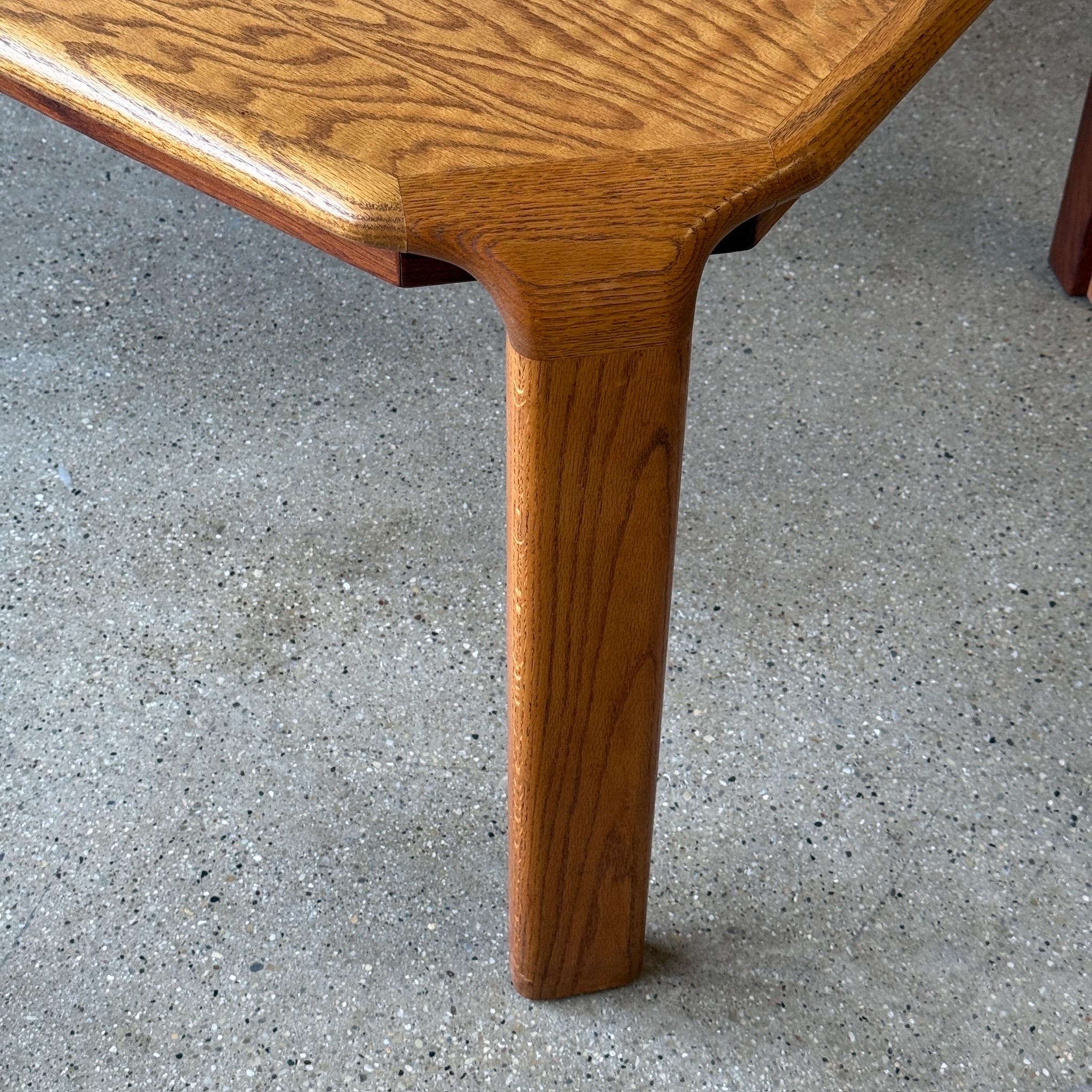 Extendable Oak Dining Table by Lou Hodges for Generation 80 For Sale 6