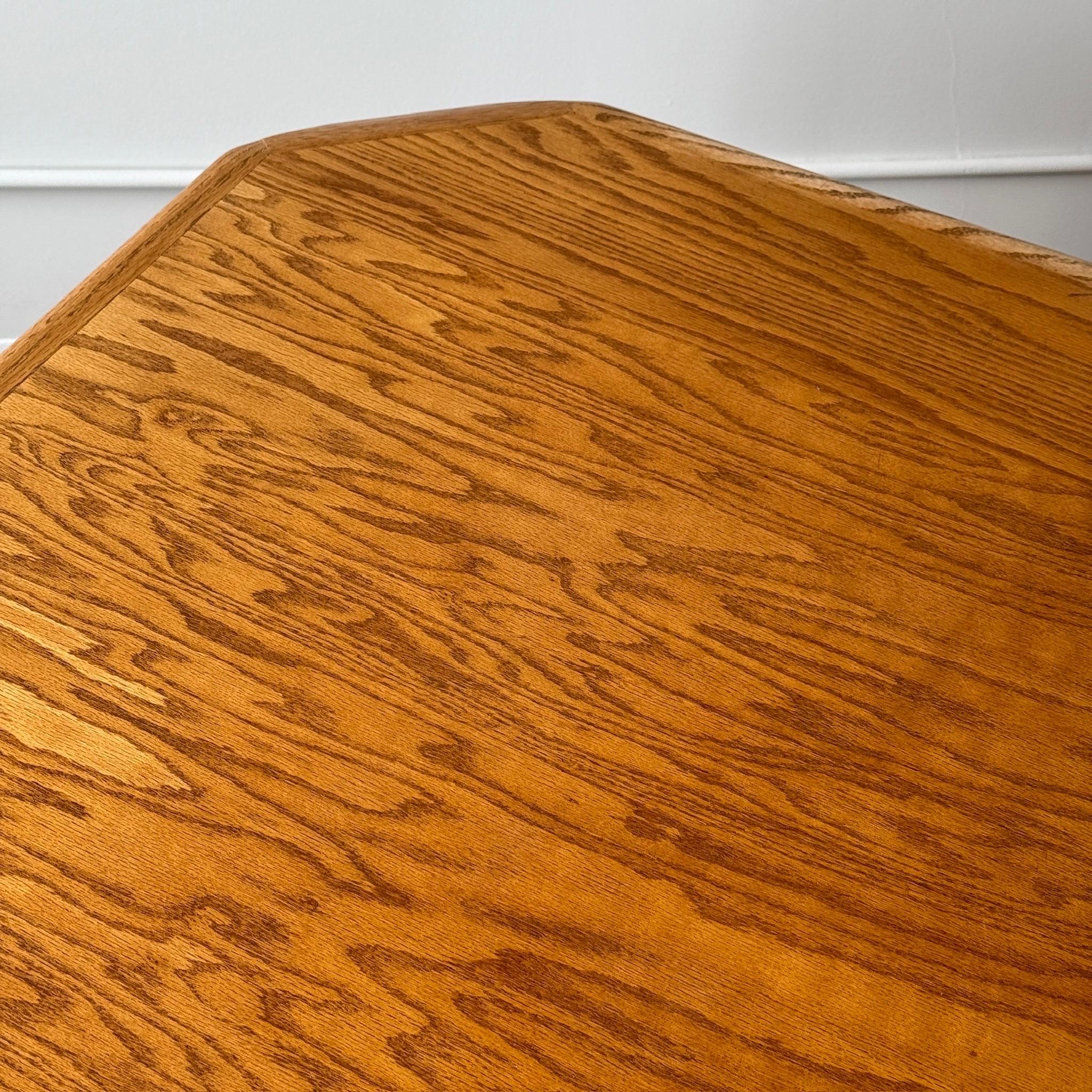 American Extendable Oak Dining Table by Lou Hodges for Generation 80 For Sale