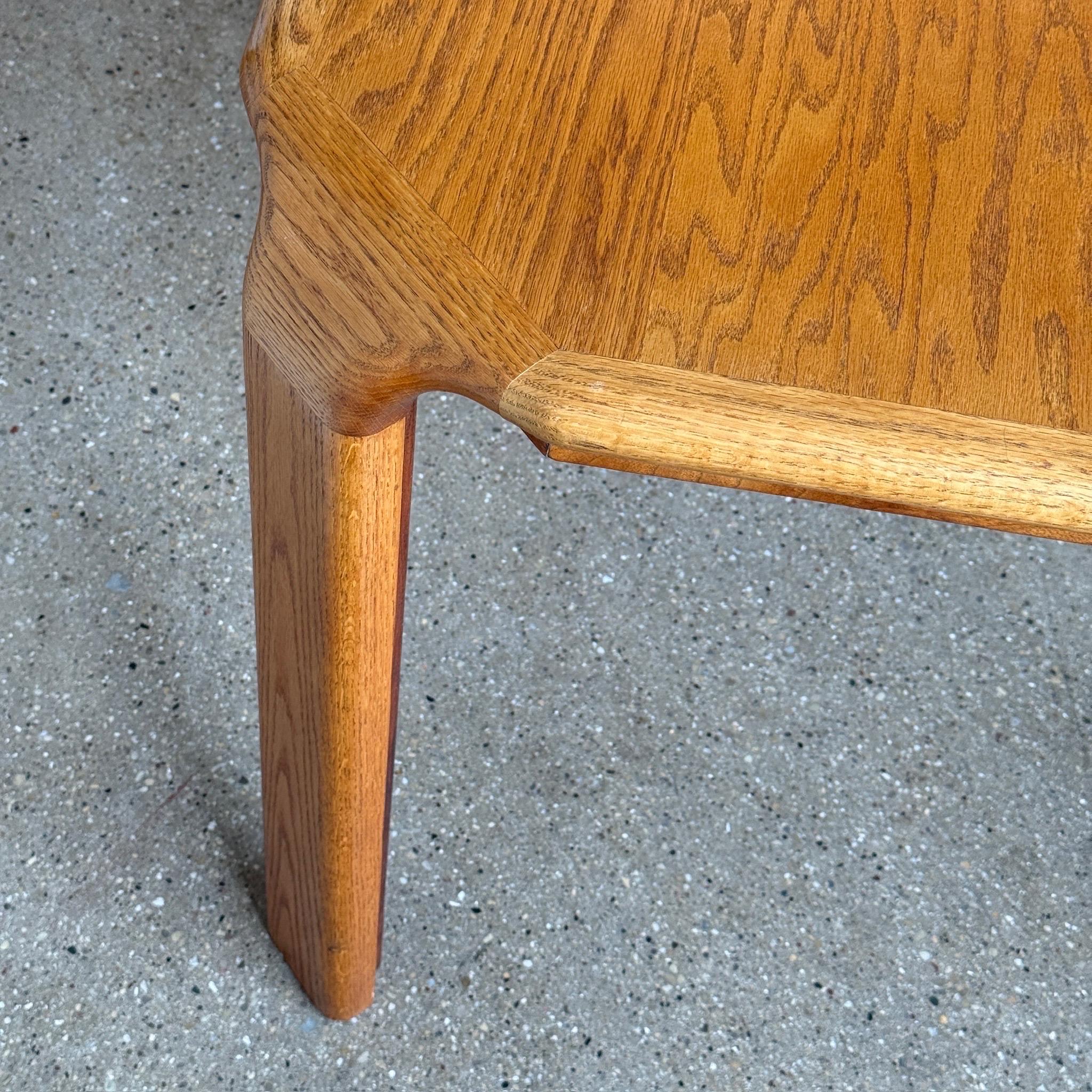 Extendable Oak Dining Table by Lou Hodges for Generation 80 For Sale 1