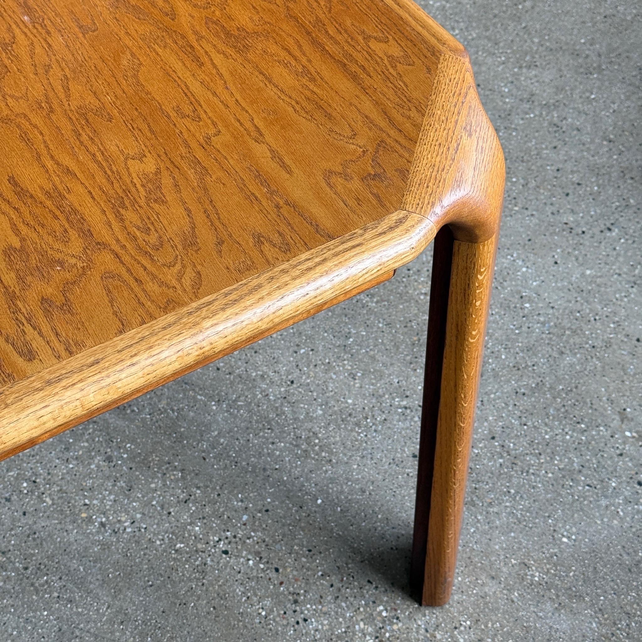 Extendable Oak Dining Table by Lou Hodges for Generation 80 For Sale 2