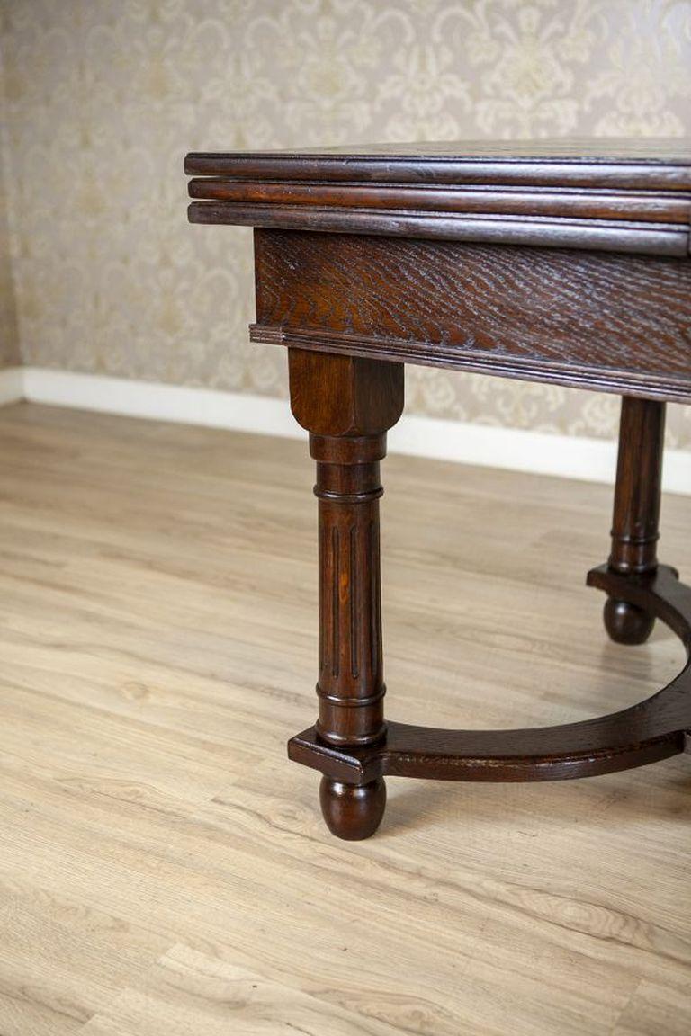 Mesa de comedor extensible de roble de principios del siglo XX en venta 6