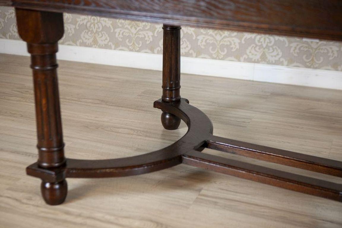 Mesa de comedor extensible de roble de principios del siglo XX en venta 7