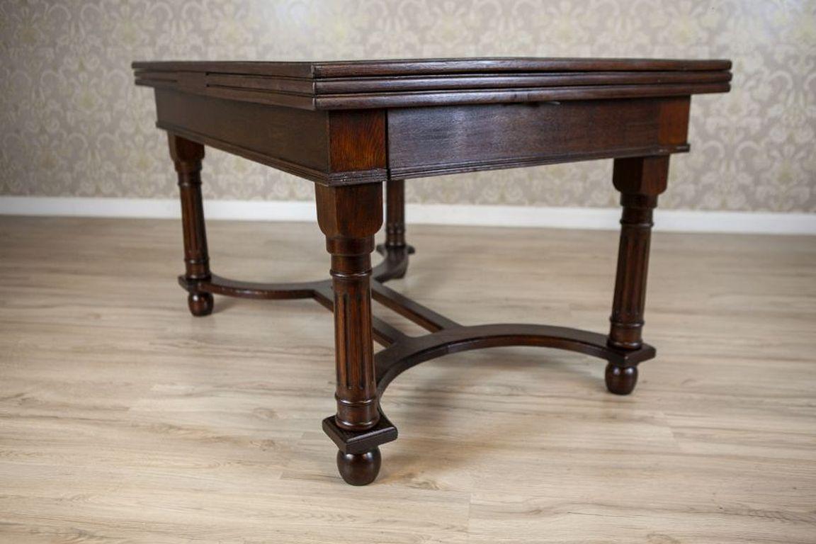 Mesa de comedor extensible de roble de principios del siglo XX Holandés en venta