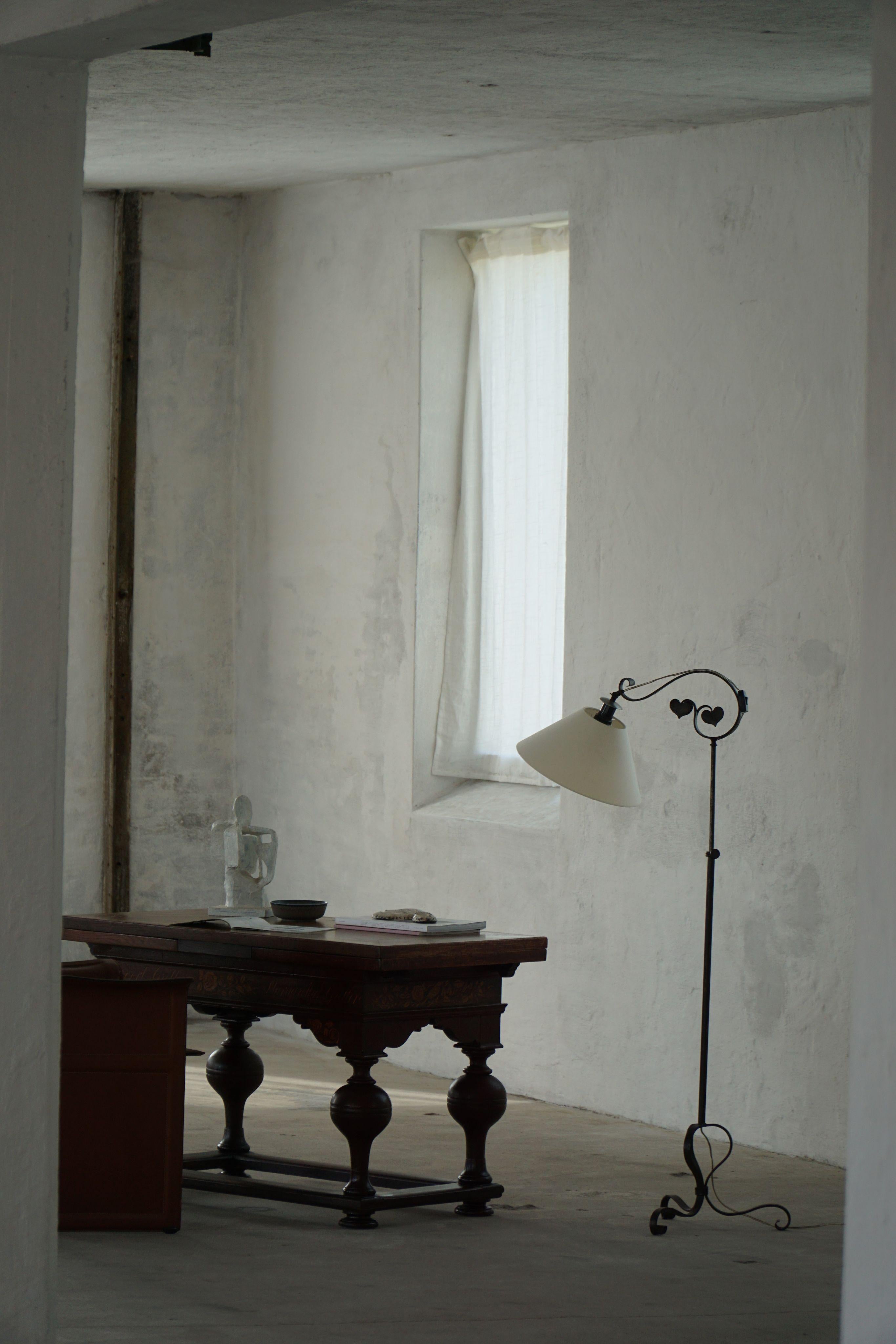 Mesa Extensible de Roble con Intarsia, Barroca, Ebanista Danés, Siglo XIX en venta 6
