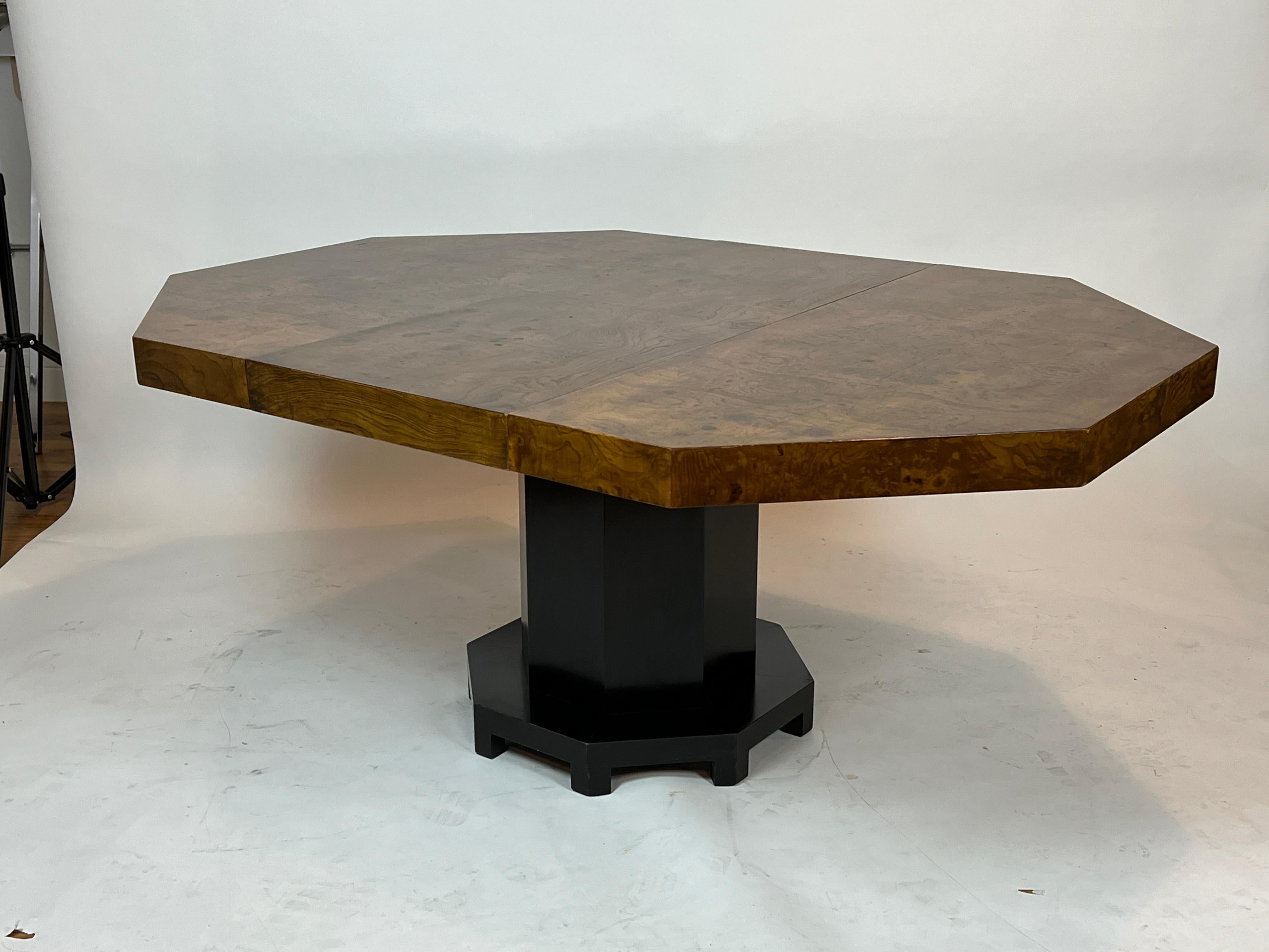 Mid-Century Modern Extendable Octagon Game or Dining Table Attributed to Harvey Probber