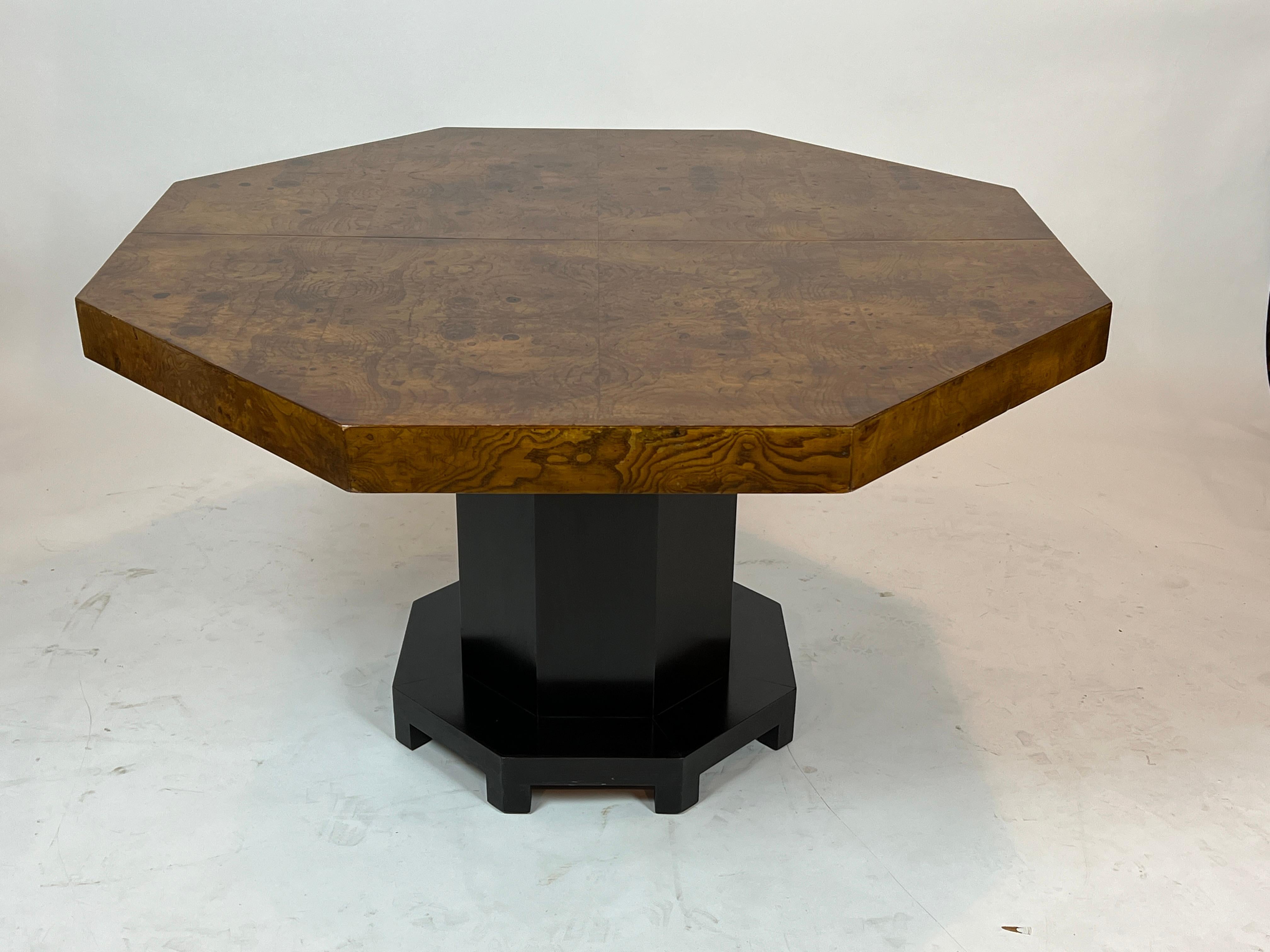 American Extendable Octagon Game or Dining Table Attributed to Harvey Probber