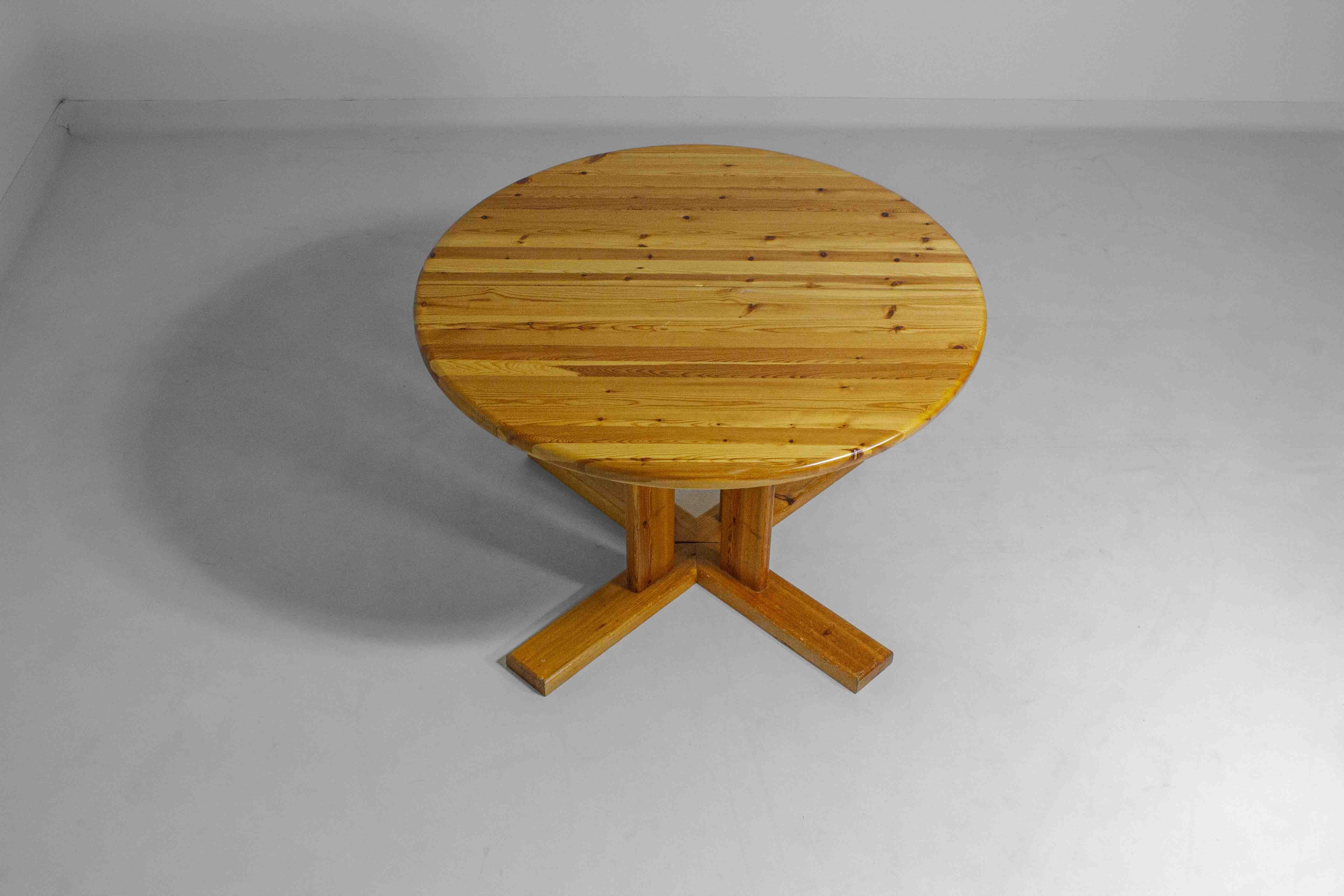 Mid-Century Modern Table à manger extensible en pin de Rainer Daumiller, 1970 en vente