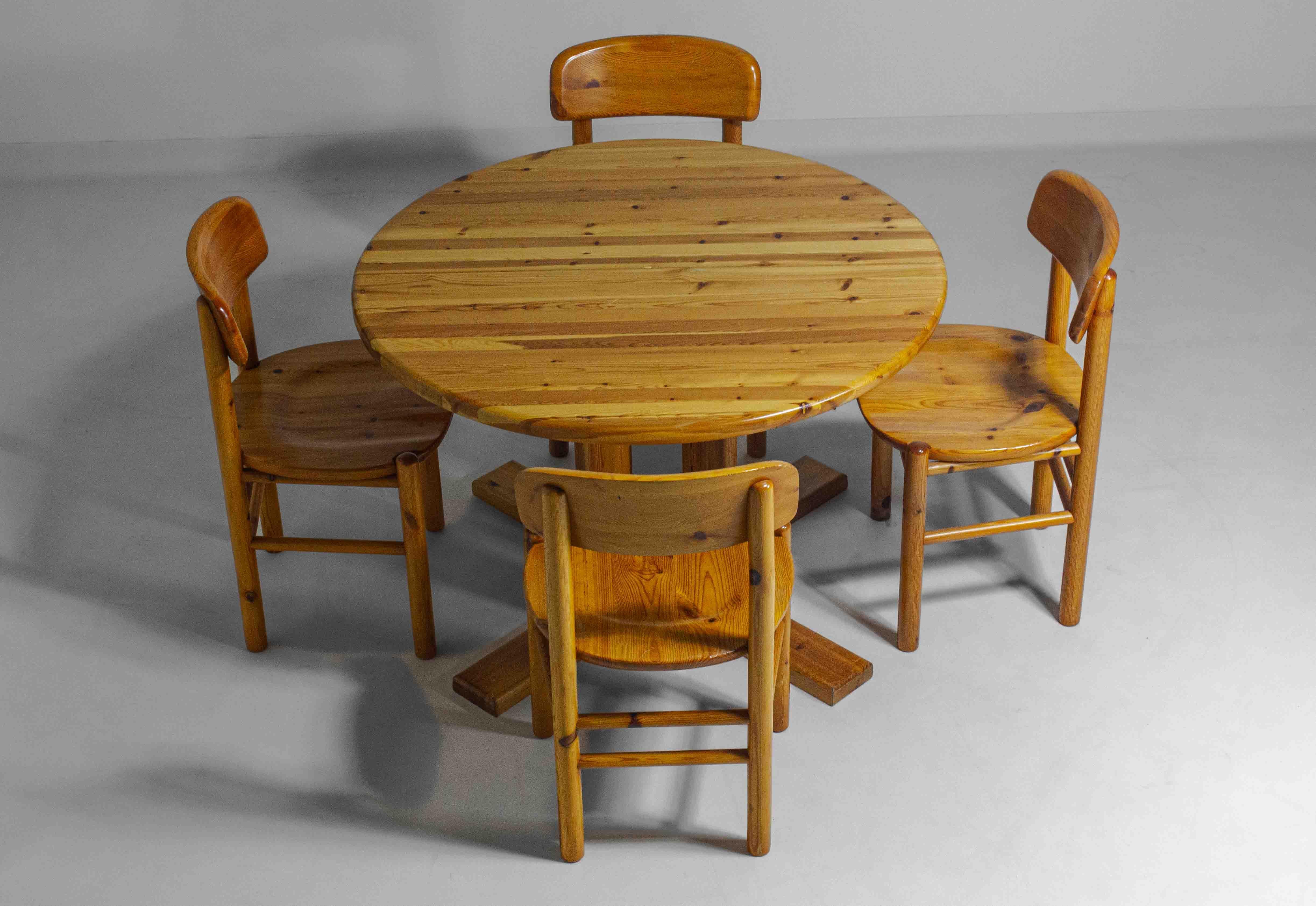 Table à manger extensible en pin de Rainer Daumiller, 1970 Bon état - En vente à Antwerpen, VAN