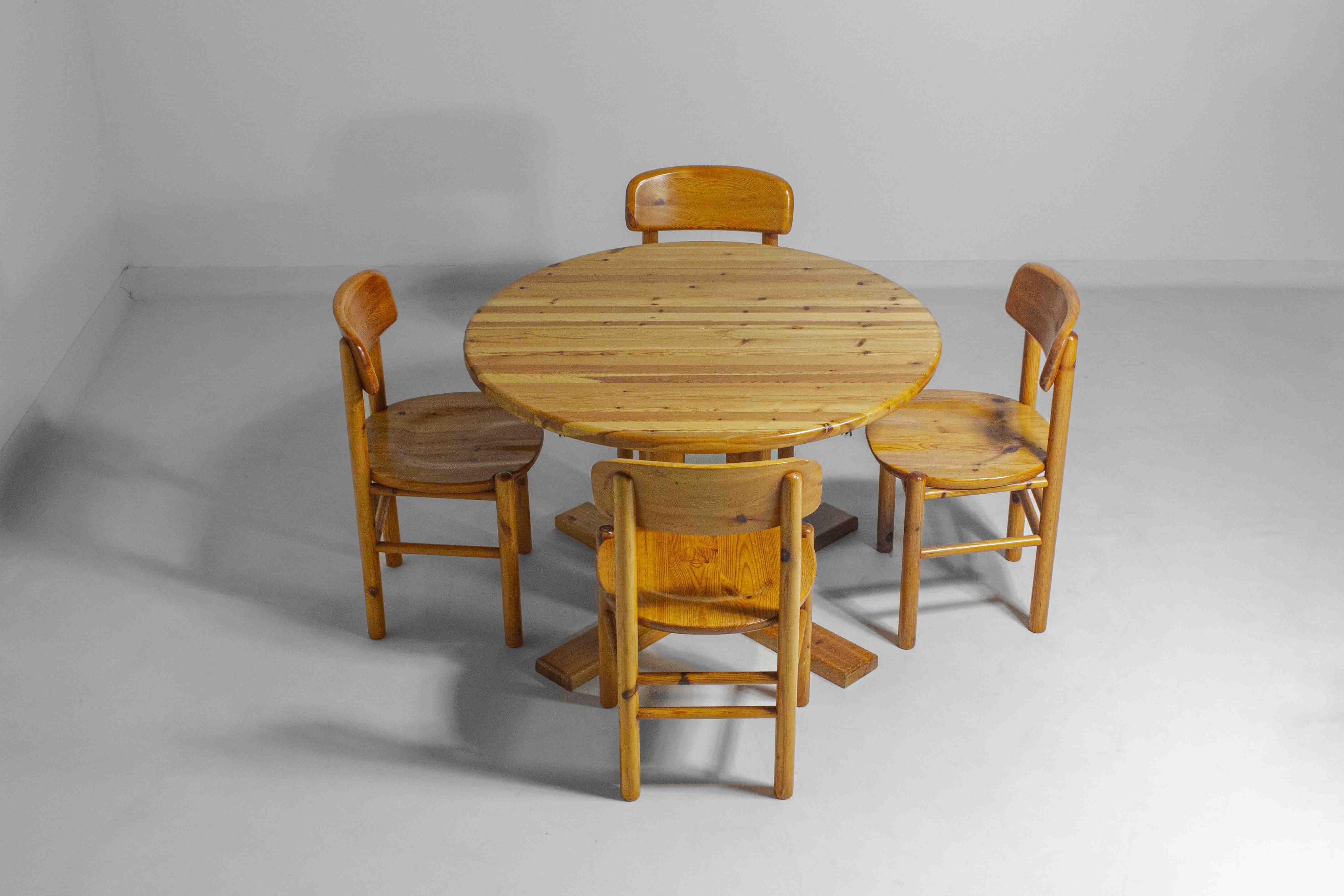 Fin du 20e siècle Table à manger extensible en pin de Rainer Daumiller, 1970 en vente