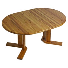 Table à manger extensible en pin de Rainer Daumiller, 1970
