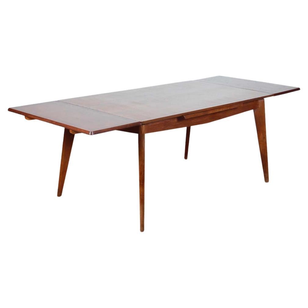 Extendable rectangular dining table from the 1950s For Sale