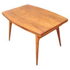 Vintage Extendable Rectangular Table Inspired by Scapinelli in Cavíuna