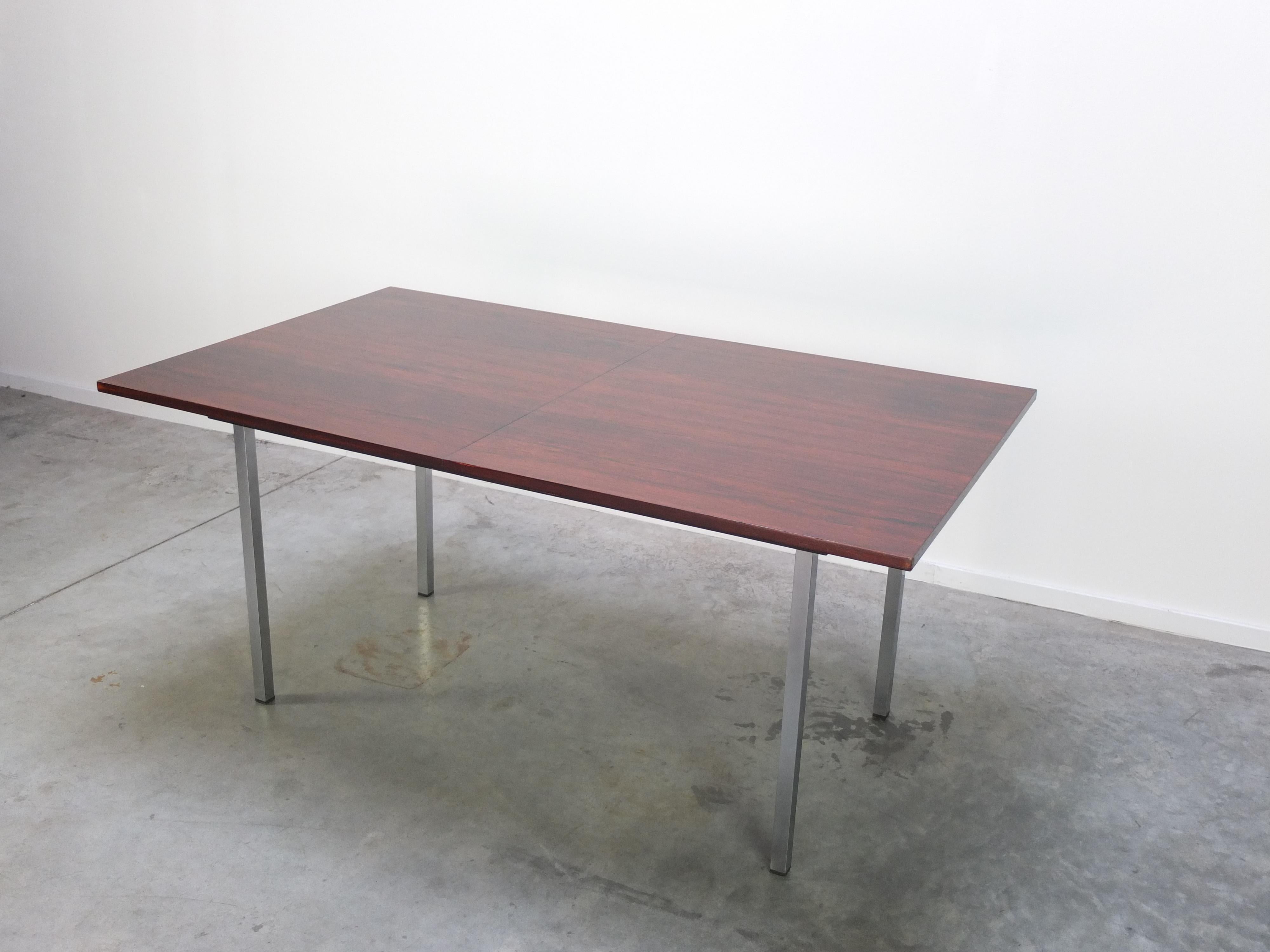Extendable Rosewood Dining Table by Alfred Hendrickx for Belform, 1960s In Good Condition In Antwerpen, VAN
