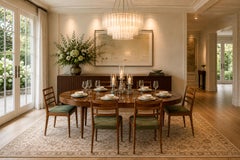Mesa de comedor extensible de palisandro, de Jorge Jabour, estilo moderno brasileño, década de 1960