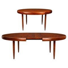 Mesa de comedor extensible de palisandro, de Jorge Jabour, estilo moderno brasileño, década de 1960