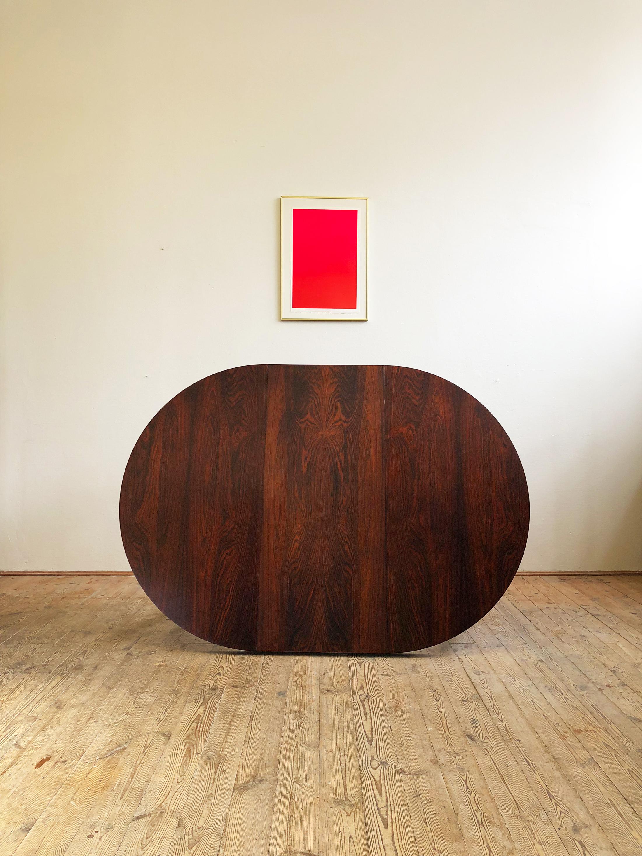 Danish Extendable Rosewood Dining Table by Severin Hansen for Haslev Møbelsnedkeri For Sale