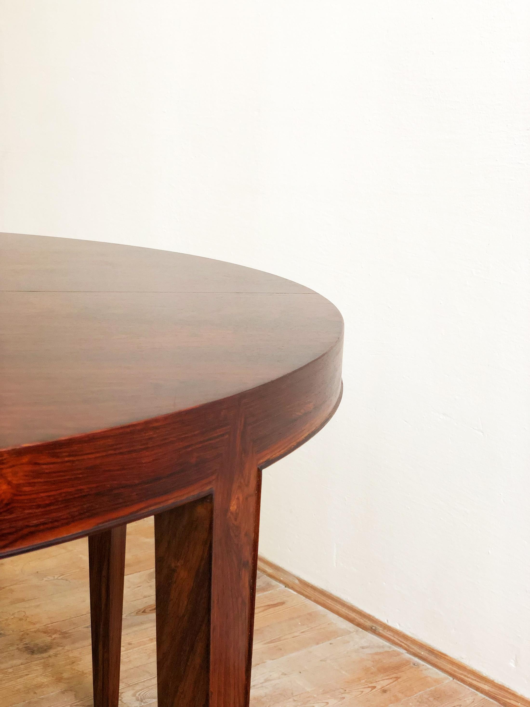 Extendable Rosewood Dining Table by Severin Hansen for Haslev Møbelsnedkeri For Sale 3
