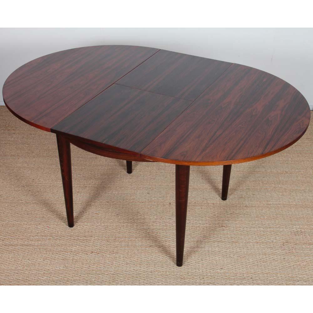 Table de salle à manger à rallonge en palissandre de Rio, 1960 Bon état - En vente à MONTESSON, FR
