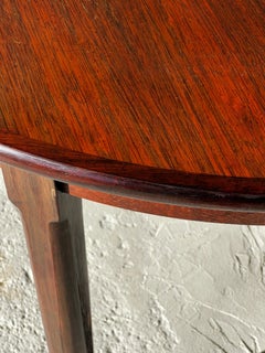 Extendable rosewood round table Cj Rosengaarden, Denmark 1960