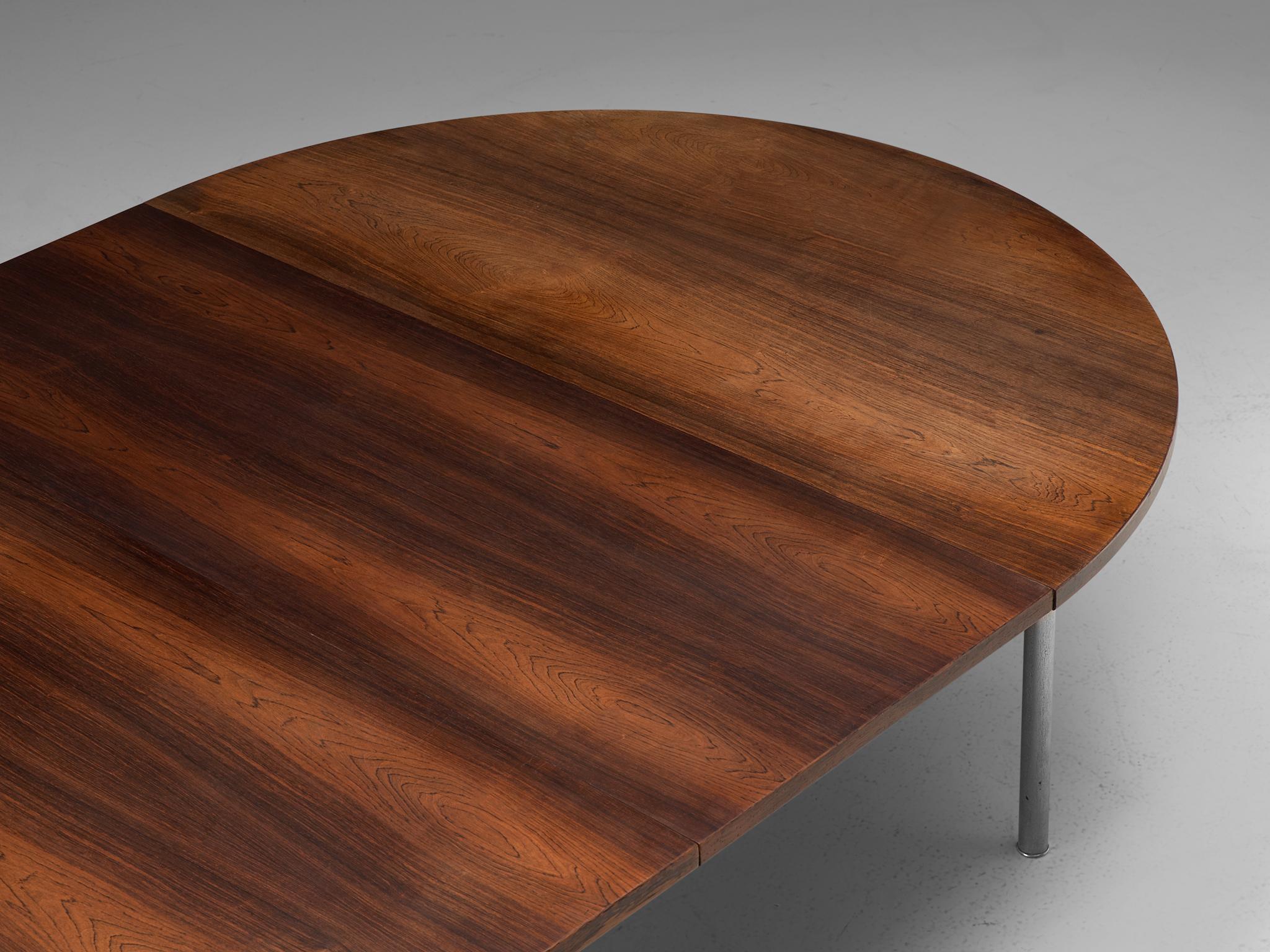 Extendable Rosewood Table by Hans Wegner for Andreas Tuck In Good Condition In Waalwijk, NL