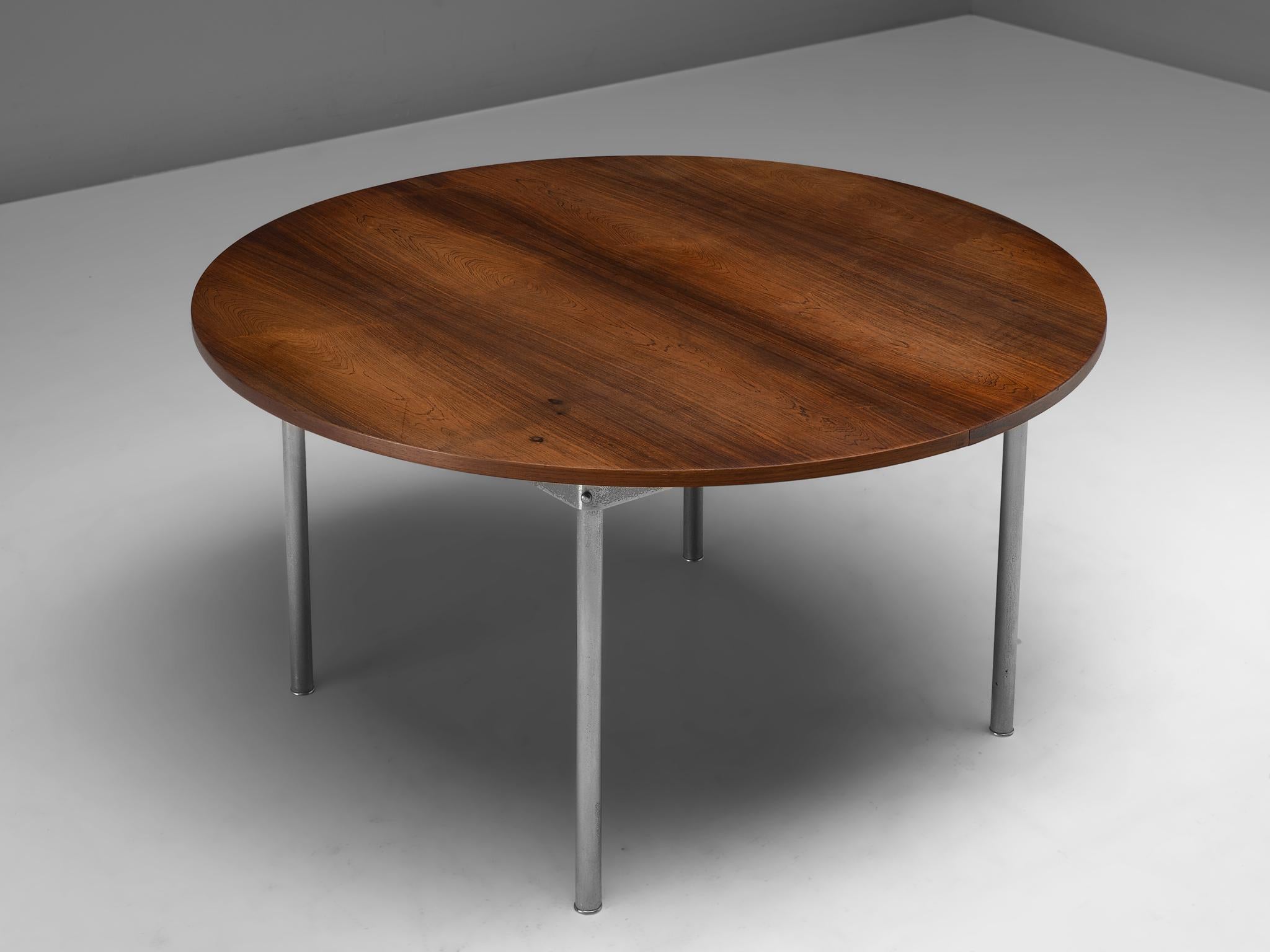 Mid-20th Century Extendable Rosewood Table by Hans Wegner for Andreas Tuck