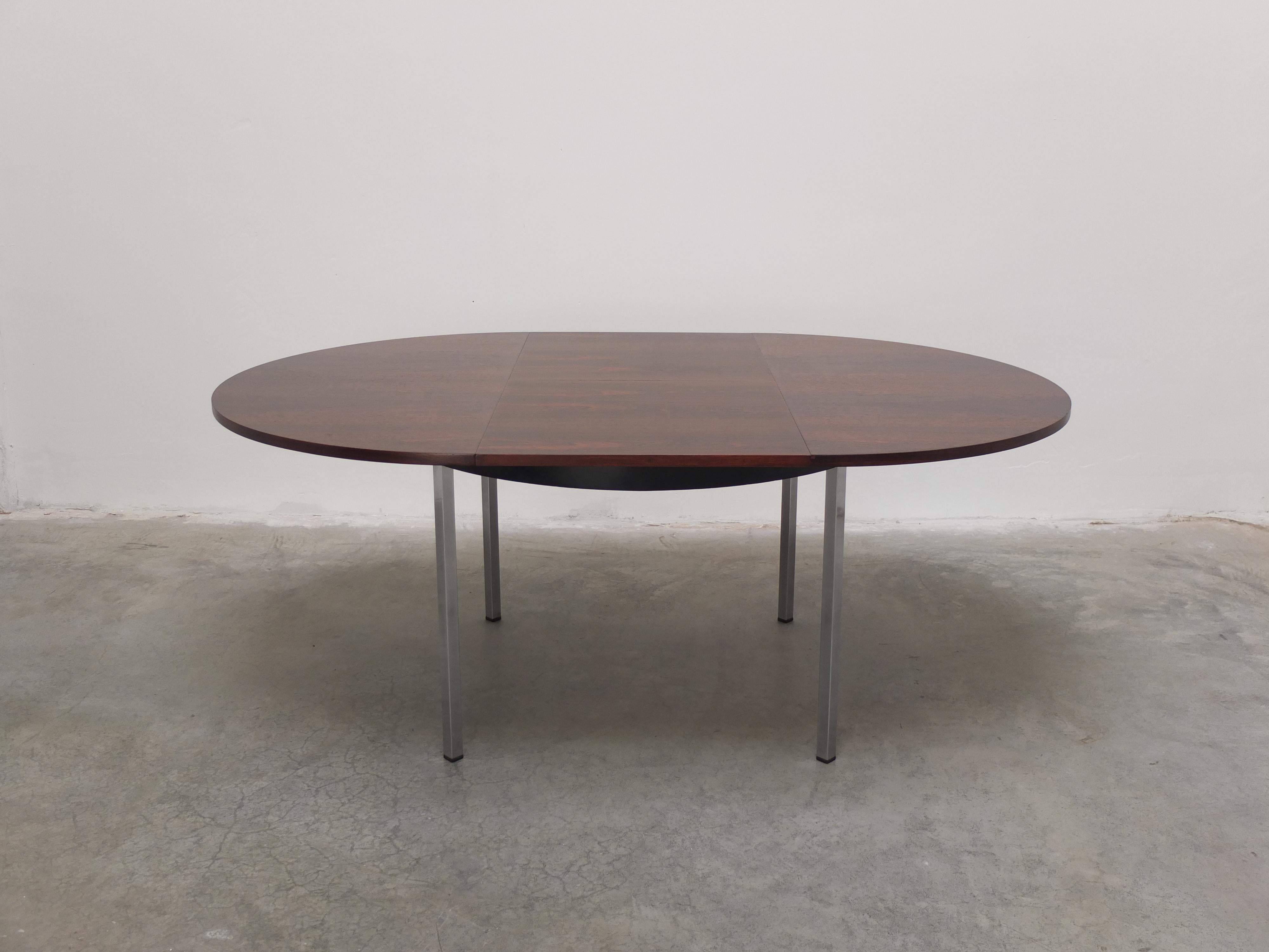 Extendable Round Dining Table by Alfred Hendrickx for Belform, 1960s For Sale 4