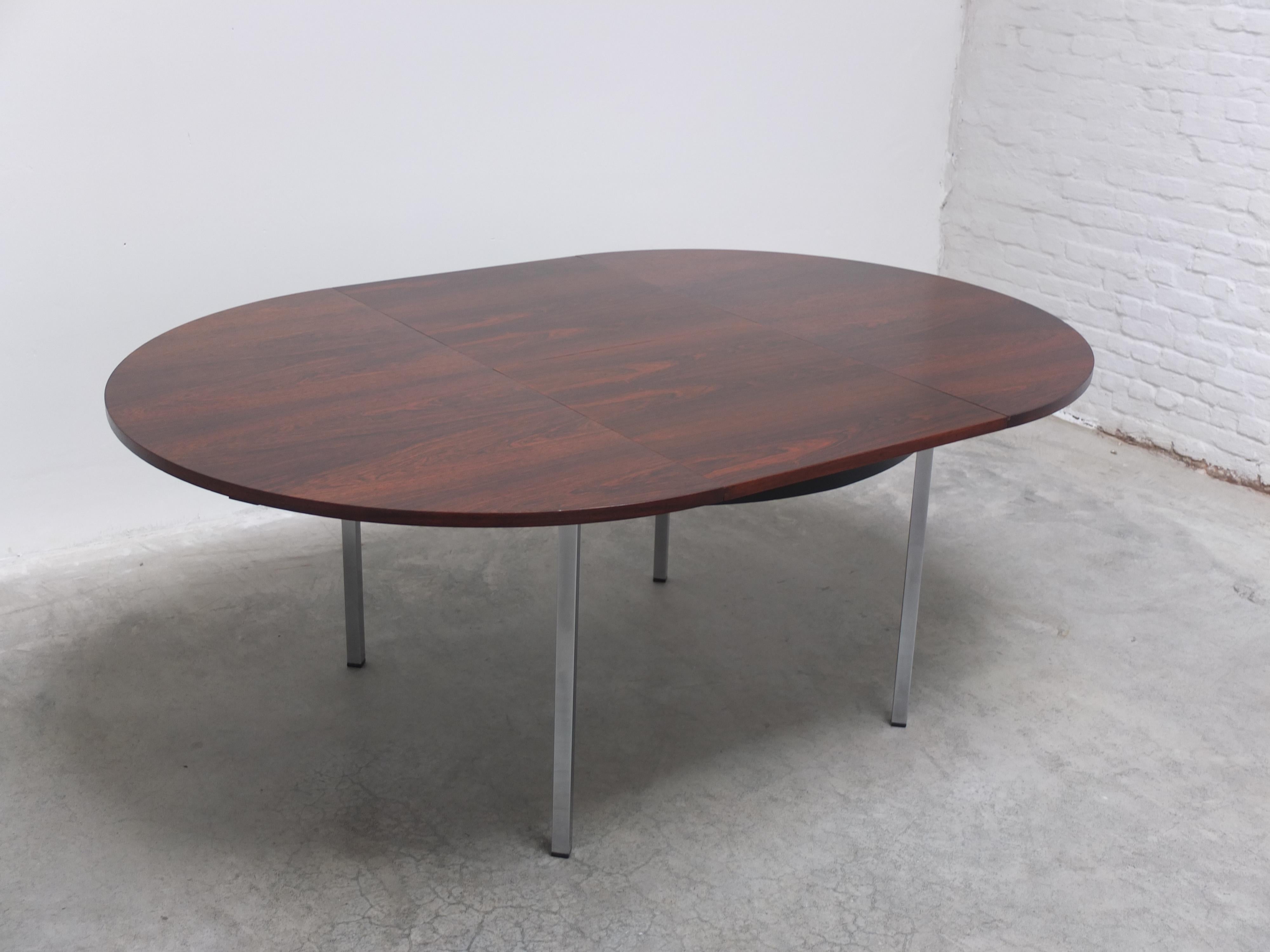 Extendable Round Dining Table by Alfred Hendrickx for Belform, 1960s For Sale 8