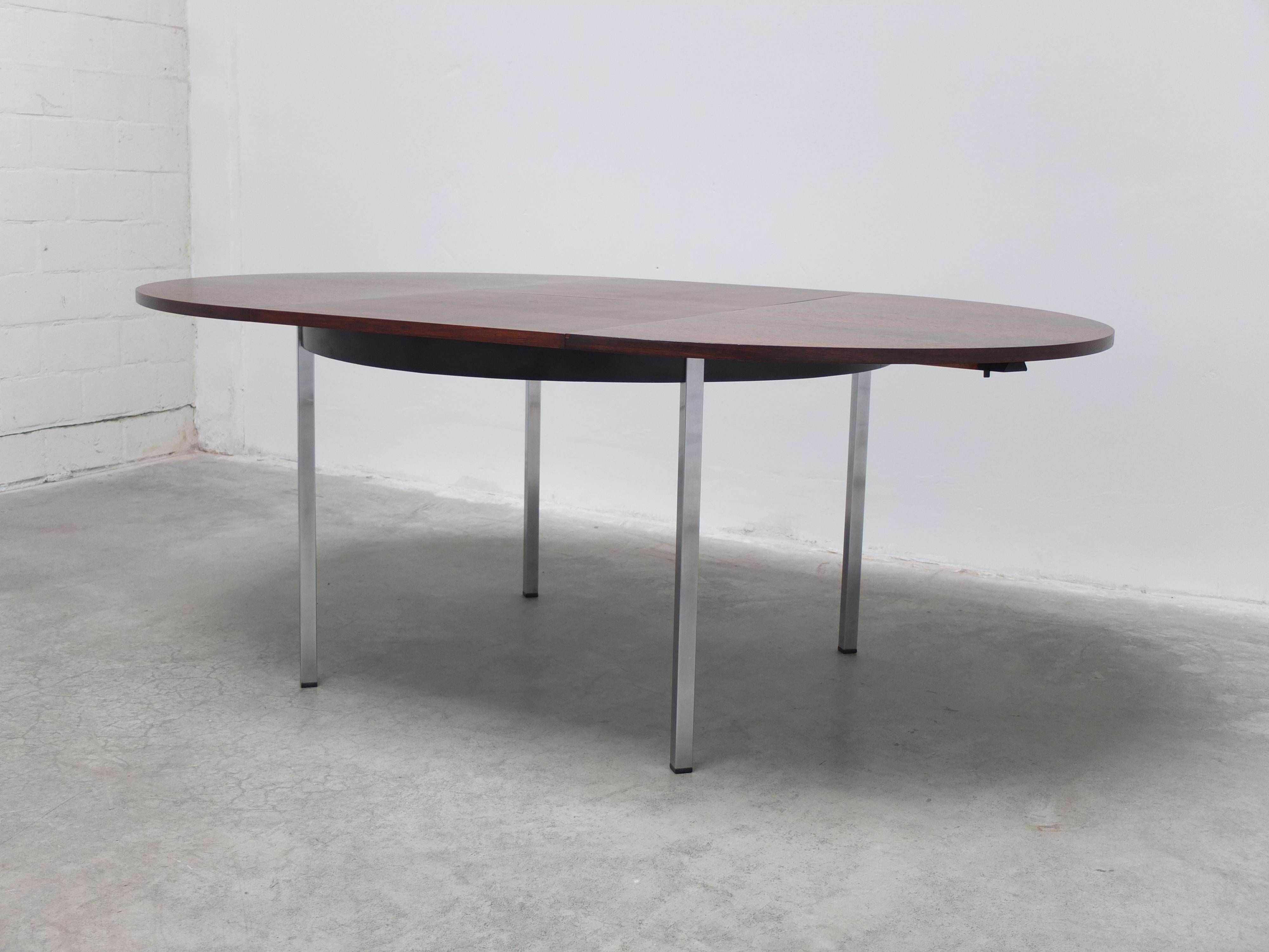 Extendable Round Dining Table by Alfred Hendrickx for Belform, 1960s For Sale 9