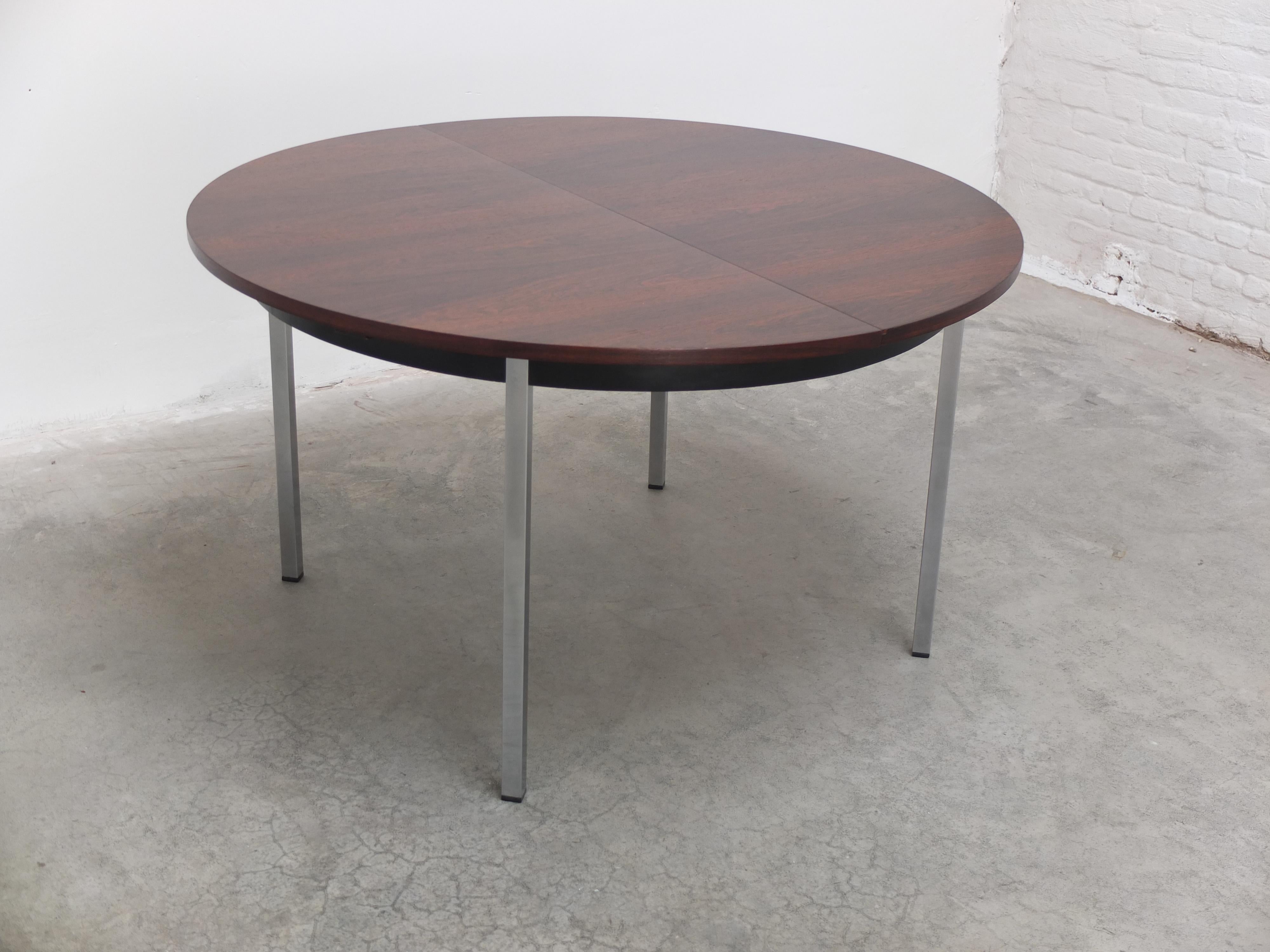 Extendable Round Dining Table by Alfred Hendrickx for Belform, 1960s In Good Condition For Sale In Antwerpen, VAN