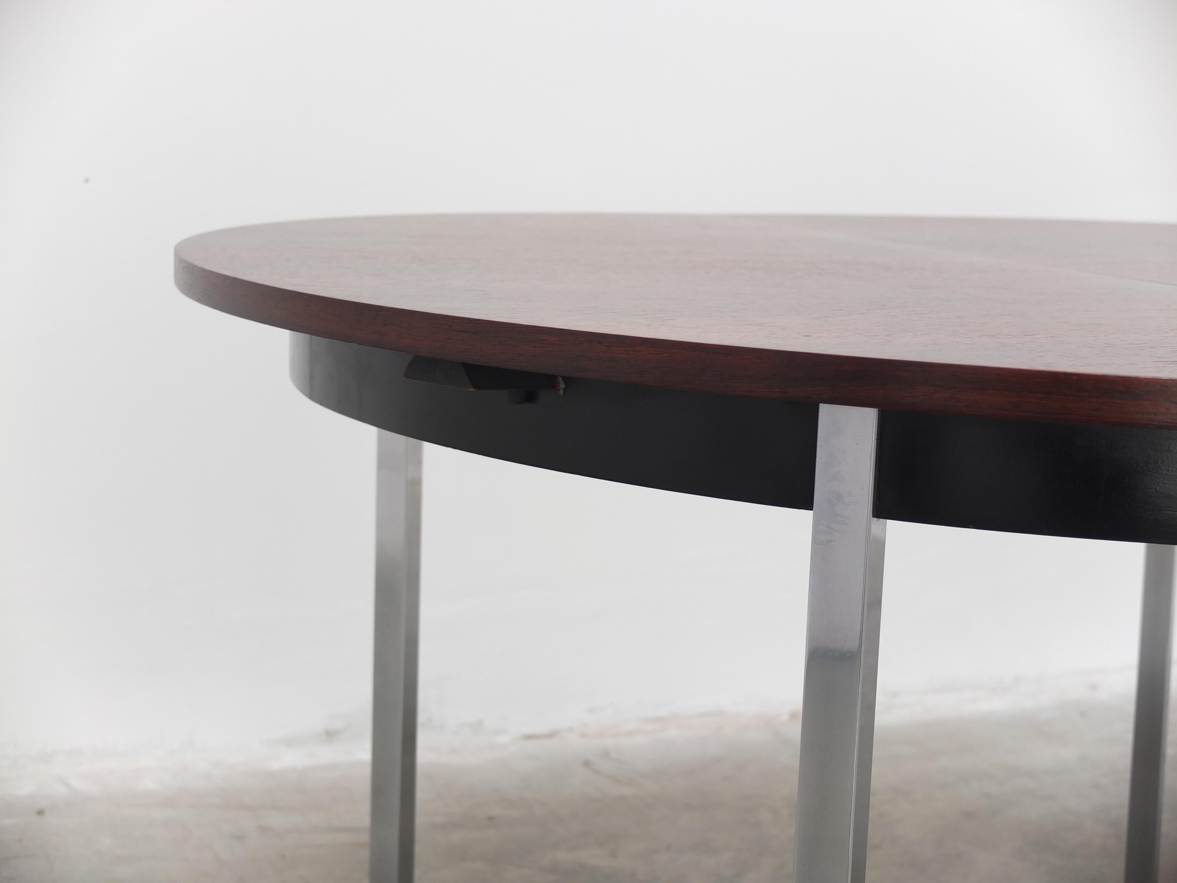 20th Century Extendable Round Dining Table by Alfred Hendrickx for Belform, 1960s For Sale