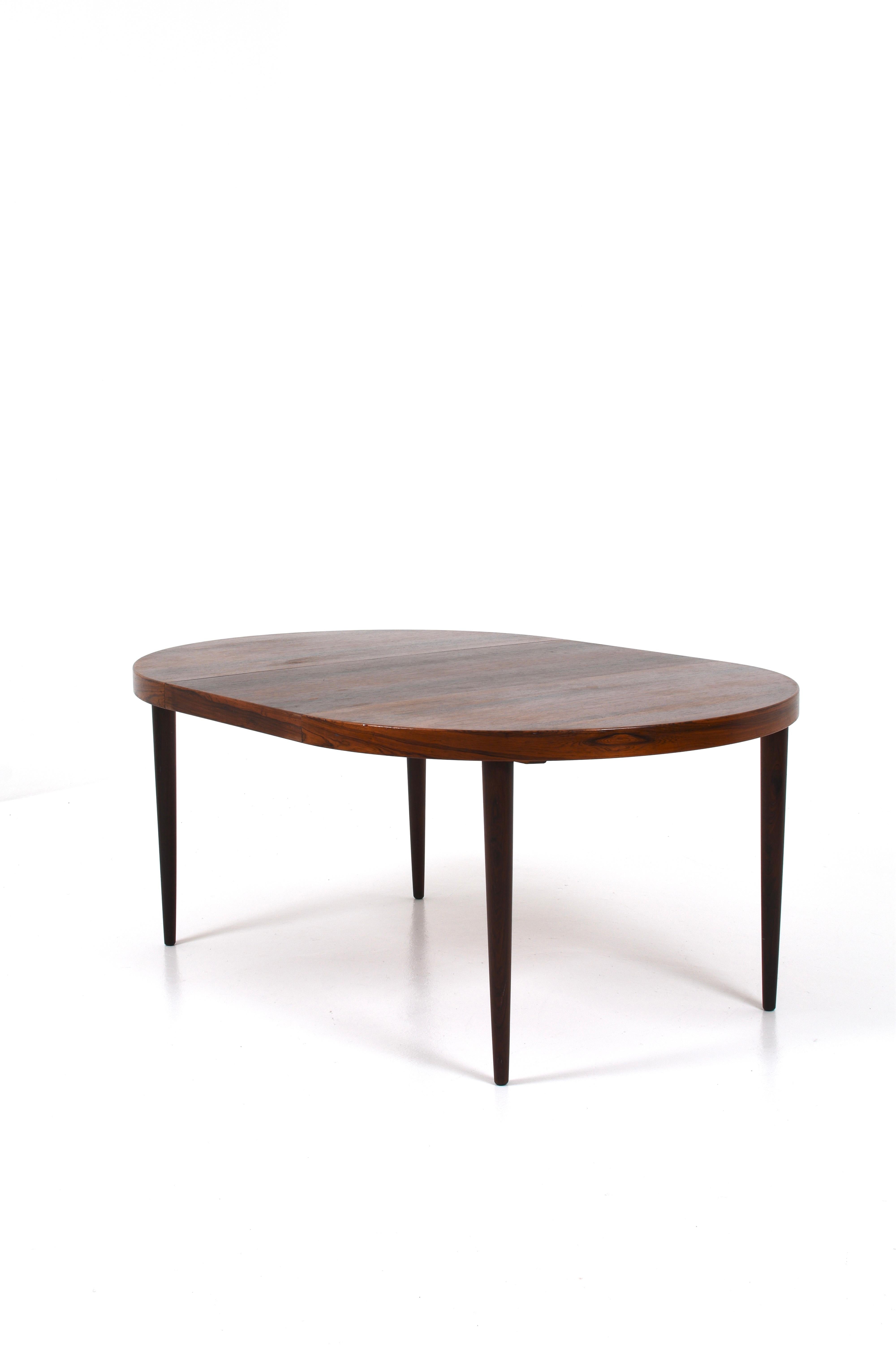 Mid-20th Century Extendable Round Dining Table by Kai Kristiansen, Denmark, 1960s For Sale