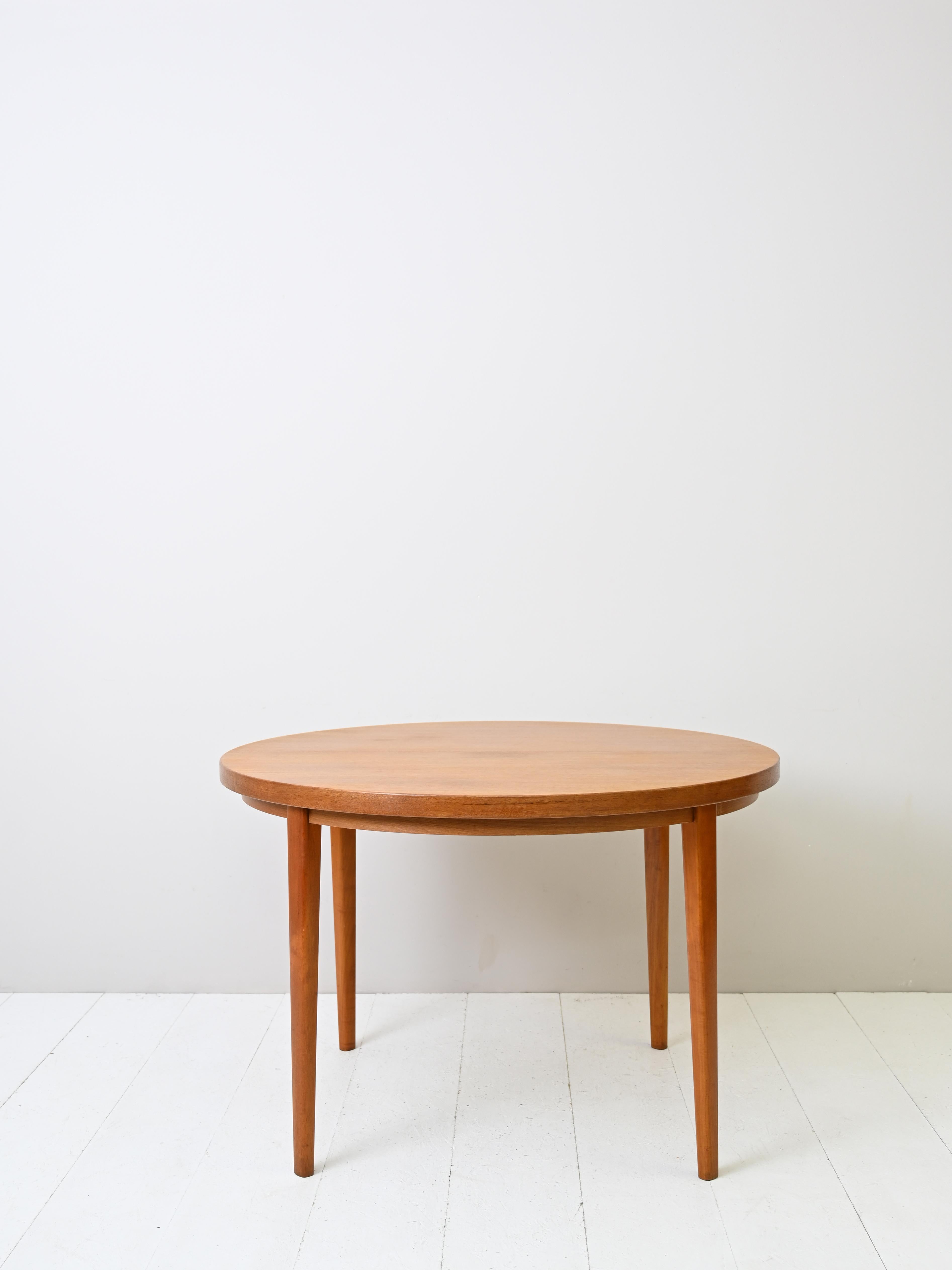 Teak Extendable Round Dining Table