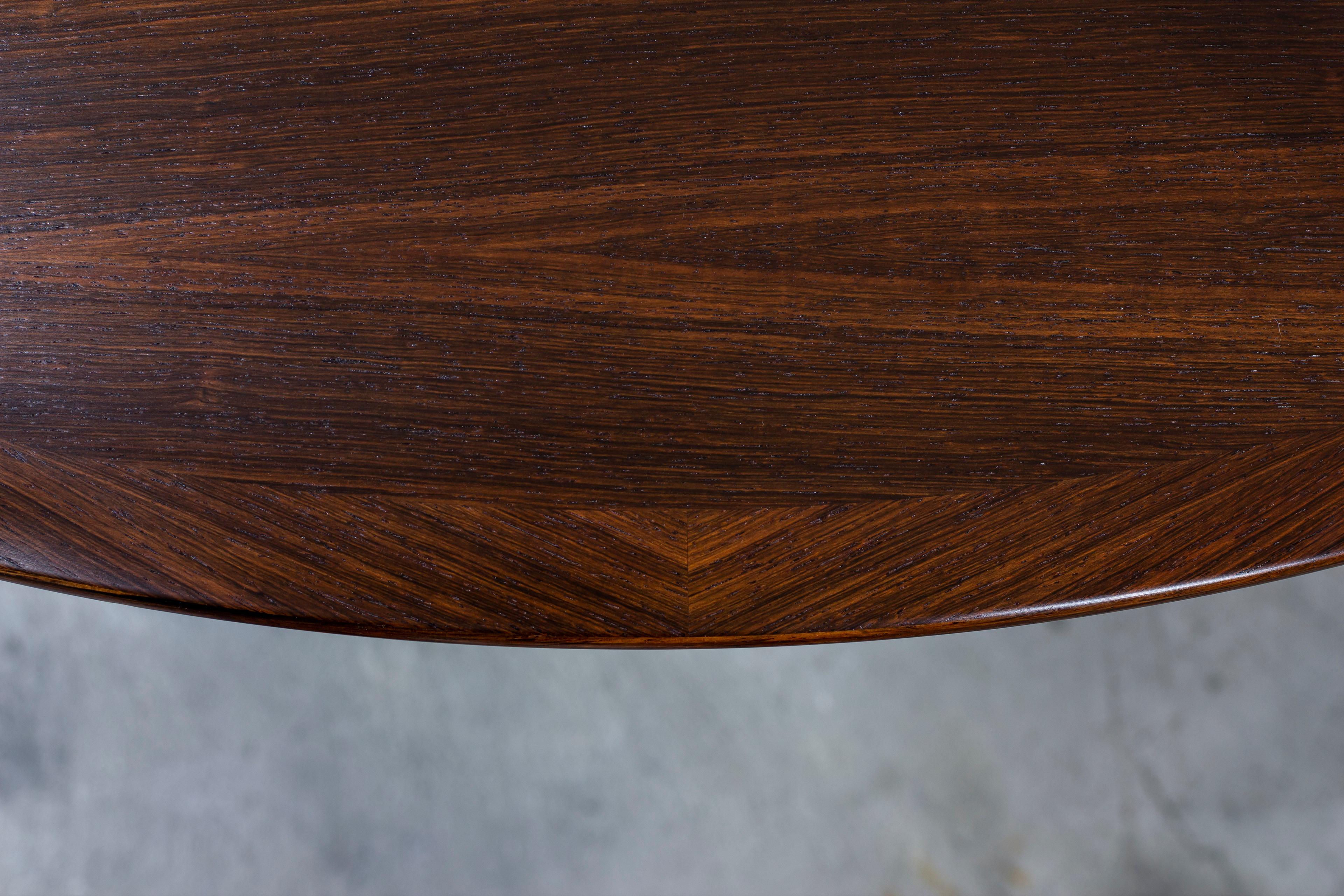 Extendable Round Dining Table in Rosewood by Arne Vodder, Denmark, 1960s 3