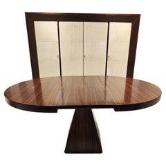 Retro Extendable round dining table in rosewood by Vittorio INTROINI