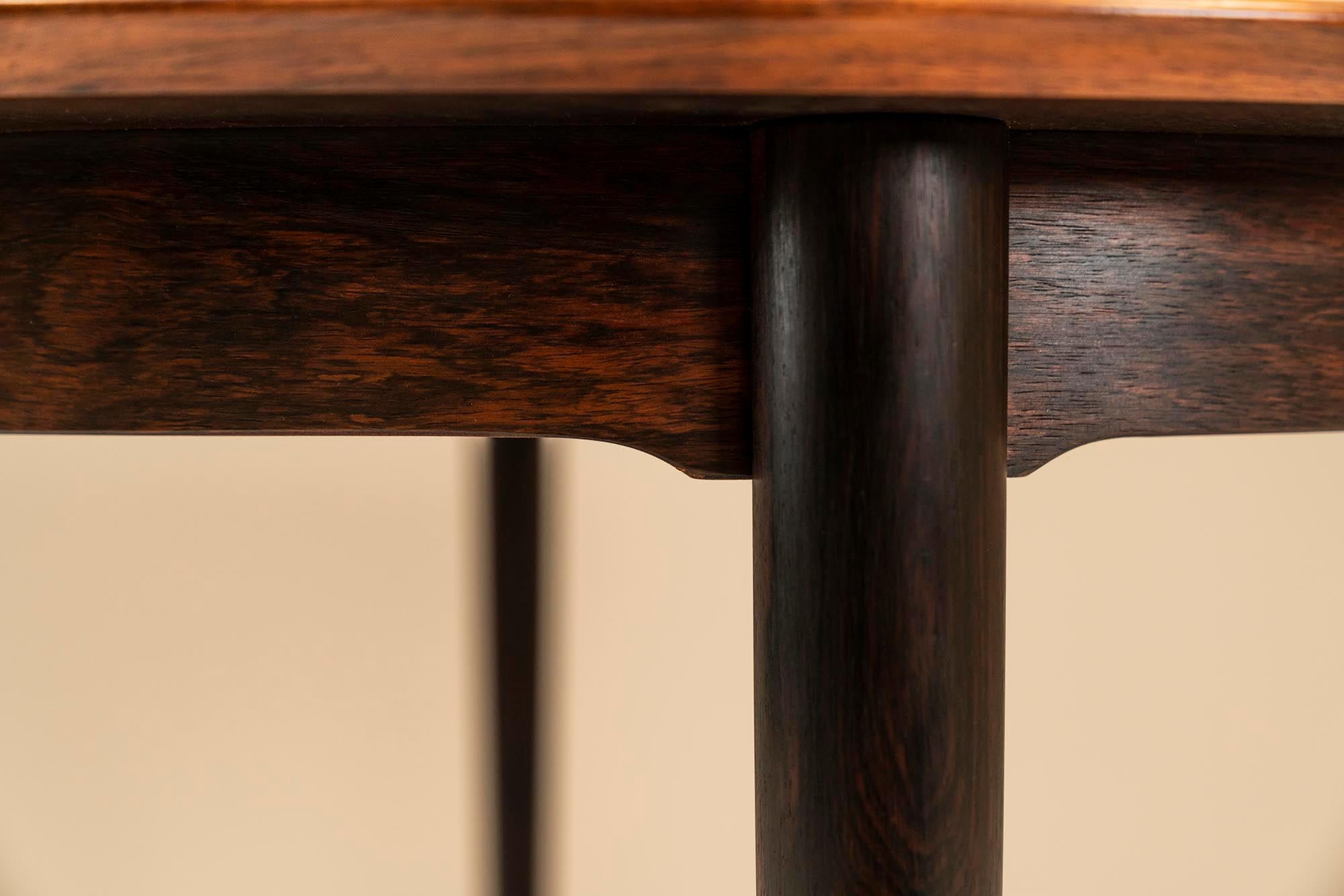Extendable Round Dining Table in Rosewood by Arne Vodder, Denmark, 1950s 8